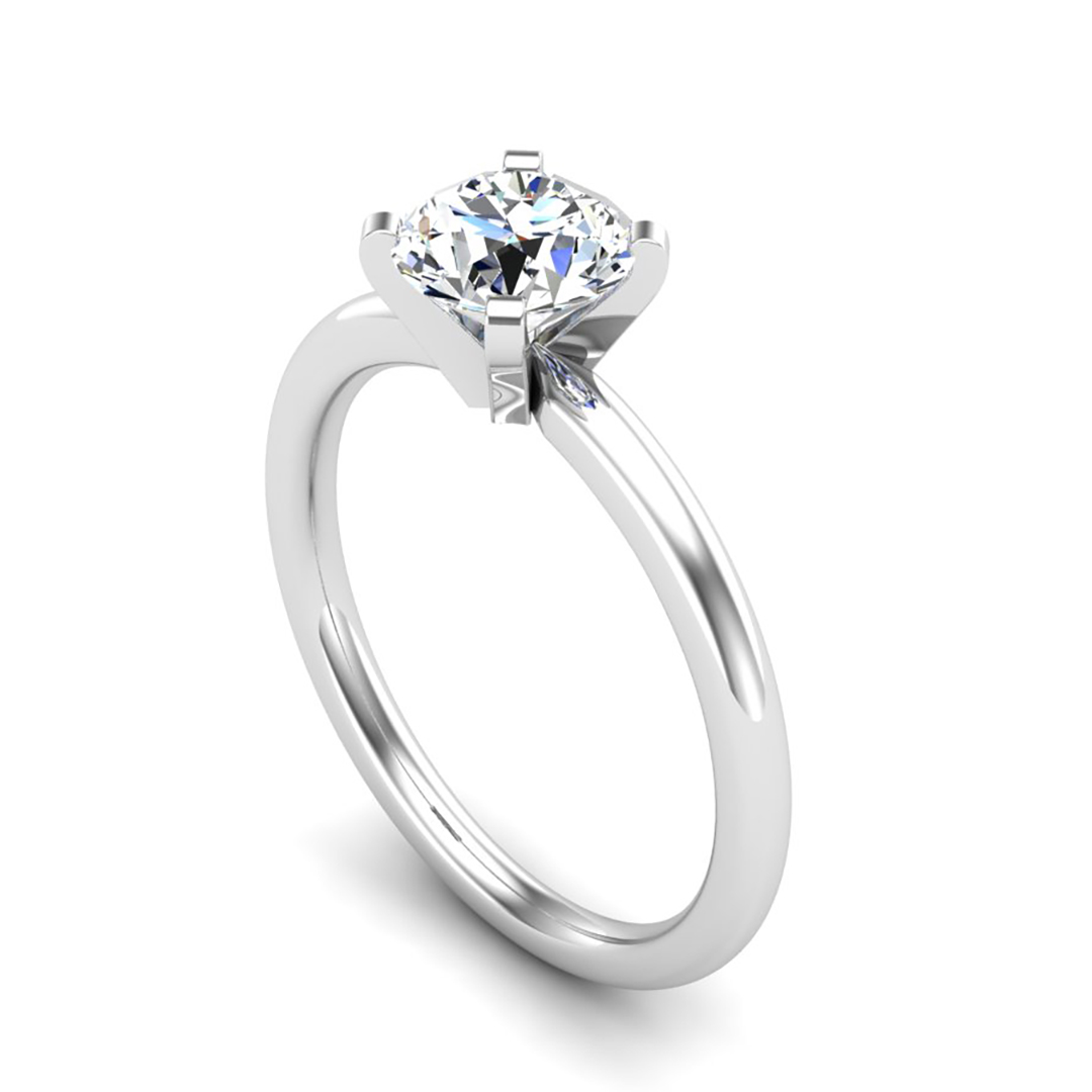 Korman Signature Leah 4 Prong Solitaire Semi Mount  Engagement Ring